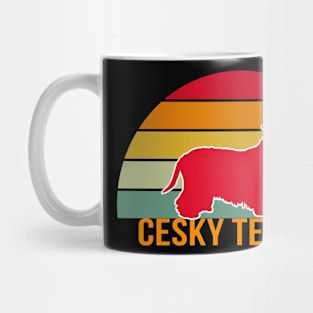 Cesky Terrier Vintage Silhouette Mug